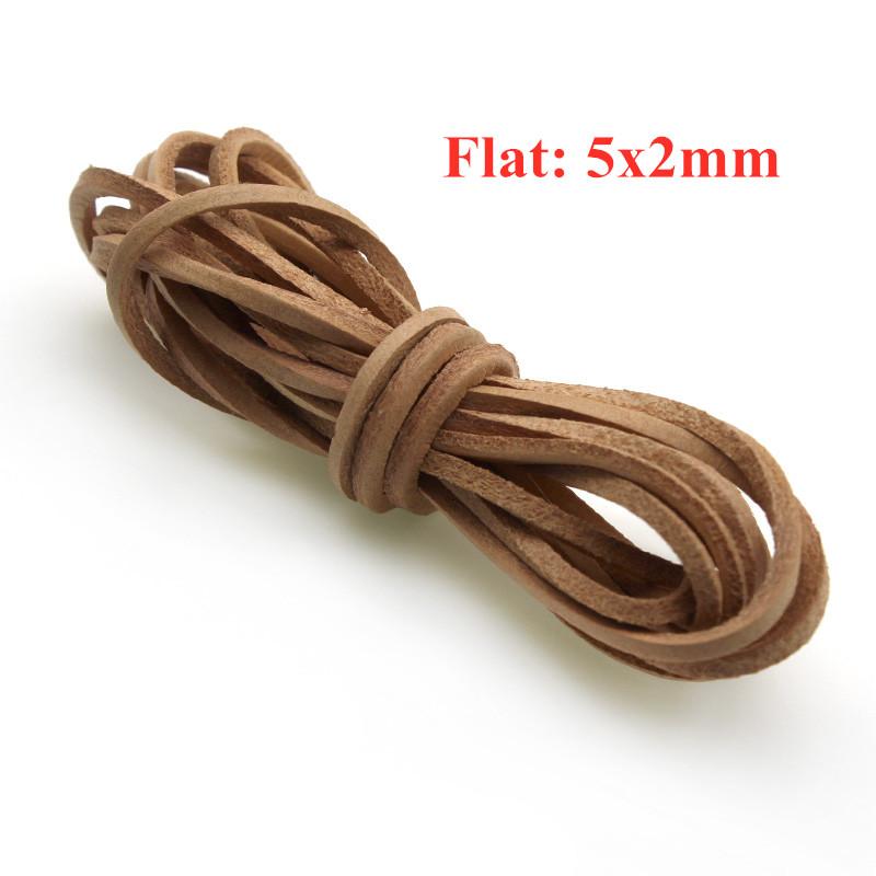 2Meter 1 2 3 4 5 6 8 mm Genuine Cow Leather Cord for Bracelet Necklace Round Flat Leather Strap Rope String DIY Jewelry Making