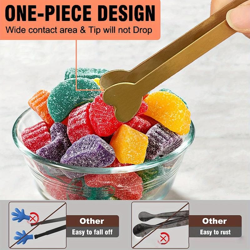 4/6PCS Stainless Steel Sugar Tongs, Creative Kitchen And Café Food Tongs, Ideal For Coffee, Ice, And Candy Handling