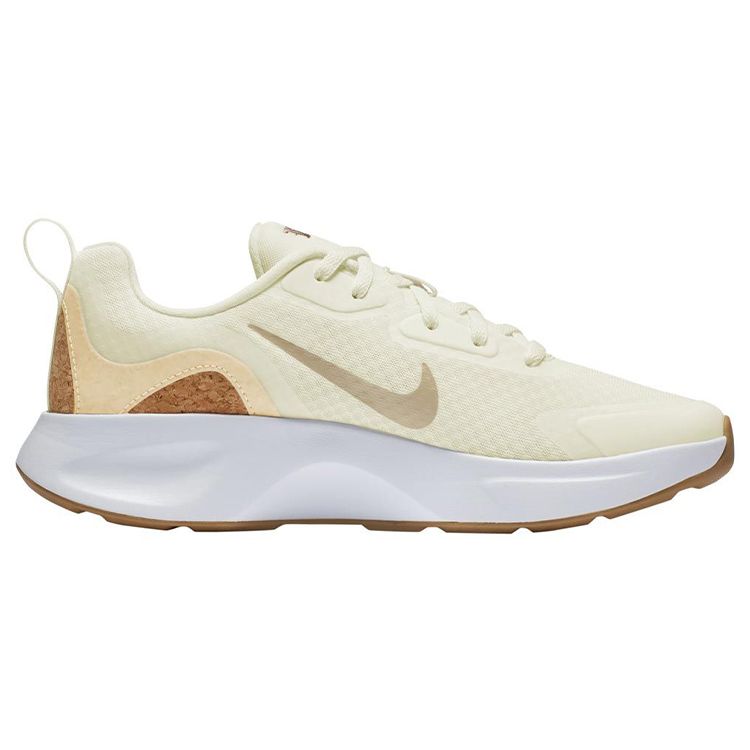 Nike Wearallday Low Top Running Shoes Women Sneakers Yellow Brown Cork DJ1978-100