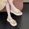 [Youshilai] Stepping On Shit Sandals Women's Summer Wear Fairy Style with Skirt 2025 New Soft-soled Slippers