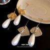 Silver Needle Pearl Water Drop Pendant Earrings, New Design Sense Simple Stud Earrings, Light Luxury High-end Earrings