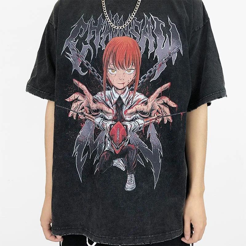 Chainsaw Man Cosplay Anime Manga T-Shirt Tee Undershirt 100% Cotton Unisex 3XL