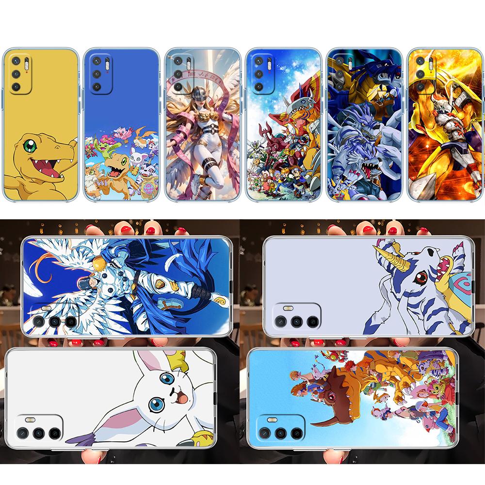 PP23 D-Digimons Transparent Phone Case for LG K22 K30 K40 K40S K41 K42 K50 K50S K51 K51S K52 K61 K62 K71 K92 Q60 Q61 V40 V50 V60