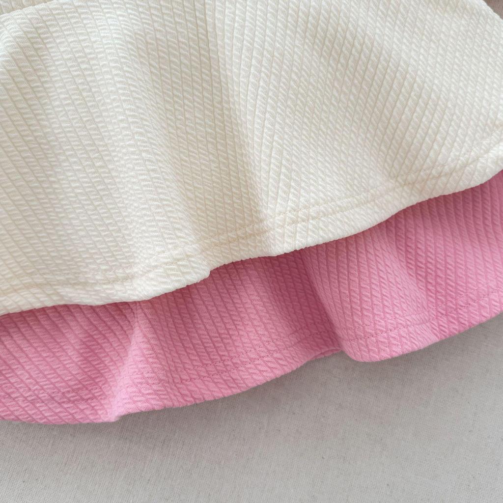 Koreanischer Stil Mädchen Anzug Langarm mit Schleife Rüsche Ausgestellte Hose - Kleinkinder und Kleine Kinder