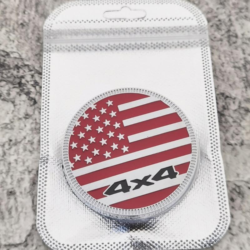 Car Body Fenders Rear Trunk Metal Badge Decoration Sticker 4X4 Flag Emblem Decal Universal 3D Emblem Badge