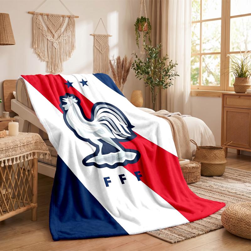 Frankreich Nationalmannschaft Druck Flanell Decke Weich Warm Sofa Bett Überwurfdecke Für Zuhause Büro Schlafzimmer
