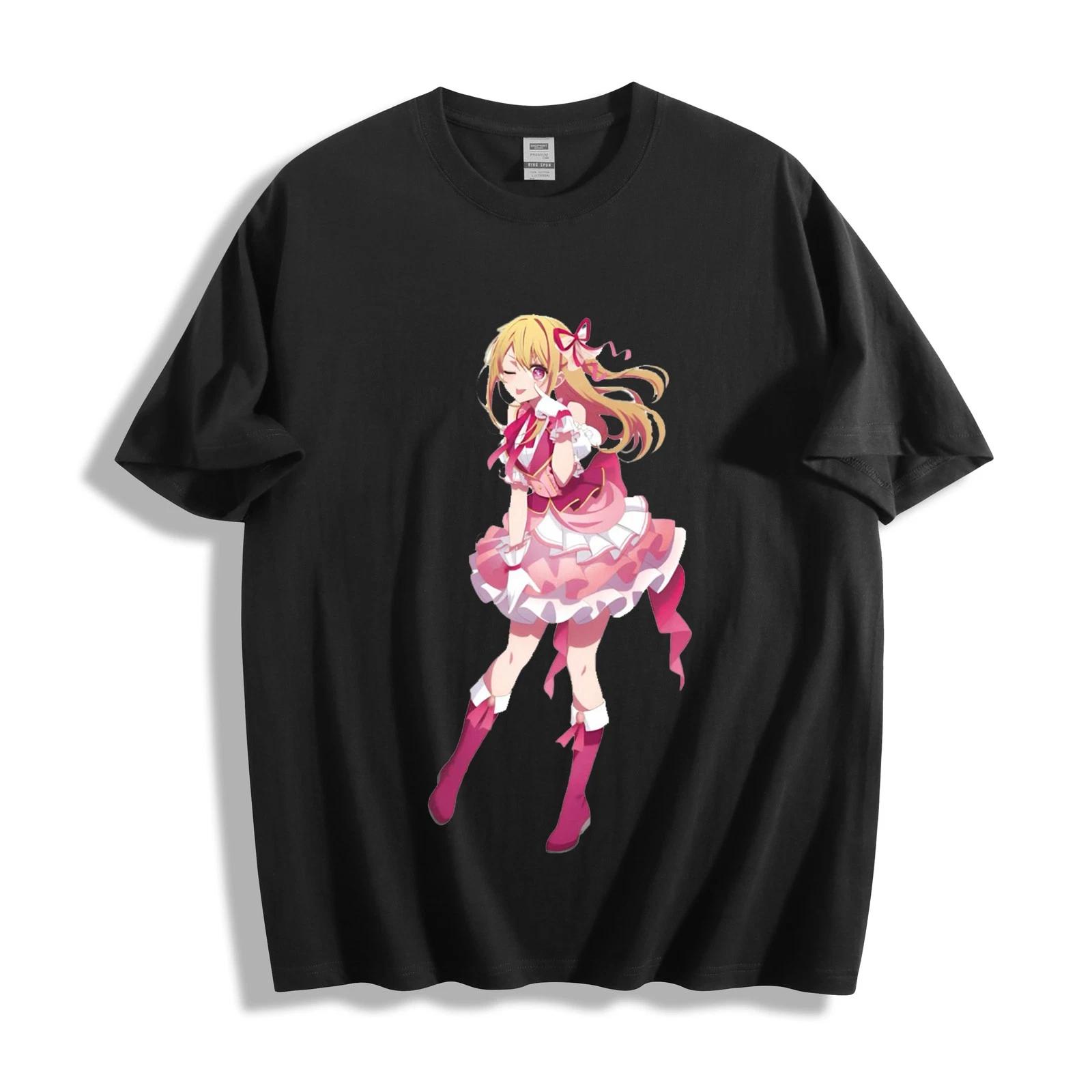 Ruby Hoshino Idol Anime T-Shirt – Magical Pink Idol Graphic Unisex Tee XL