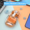 New Transparent Gaming Mouse Bluetooth Wireless Mouse with RGB Light Rechargeable Mouse for PC Gamer Notebook Laptop Accessories