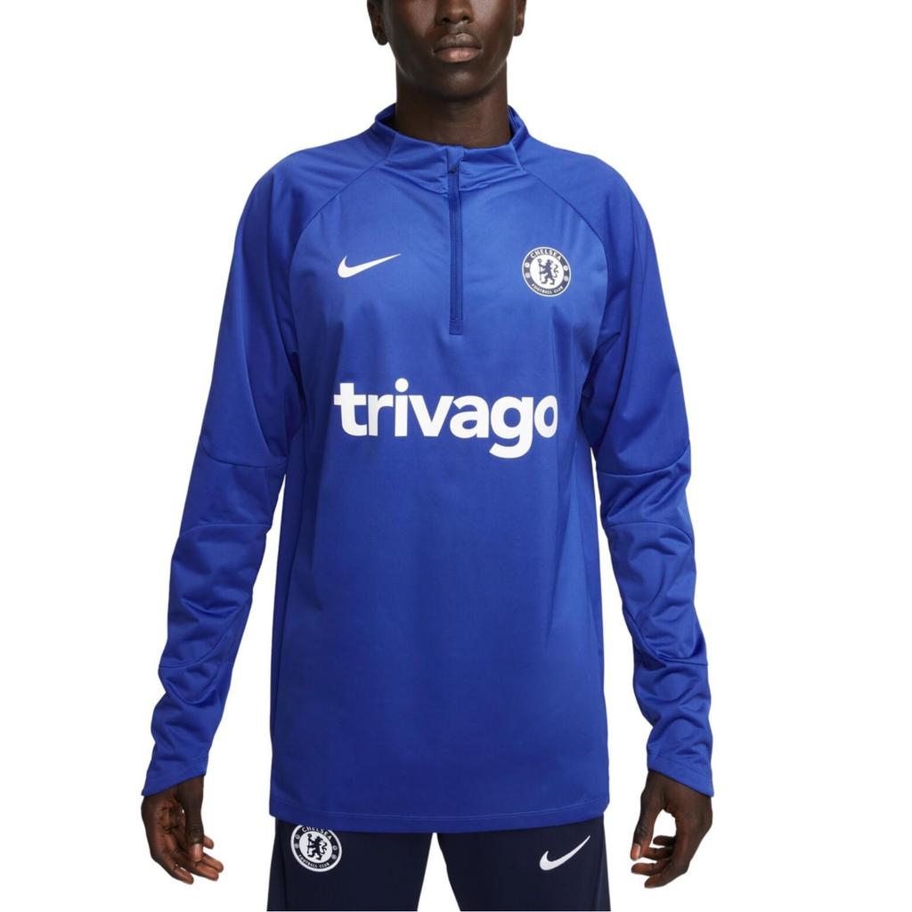 Nike Trainingslangarm-Fußballtrikot Saison 22-23 Chelsea Herren Trikot Blau DQ0475-496