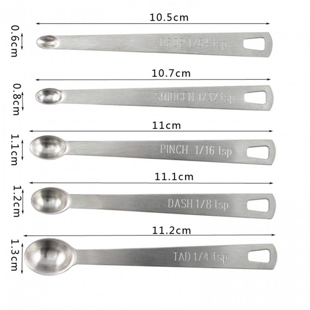 Kitchen Measuring Spoons Tool High quality 10.5cm 5PCS Stainless Steel