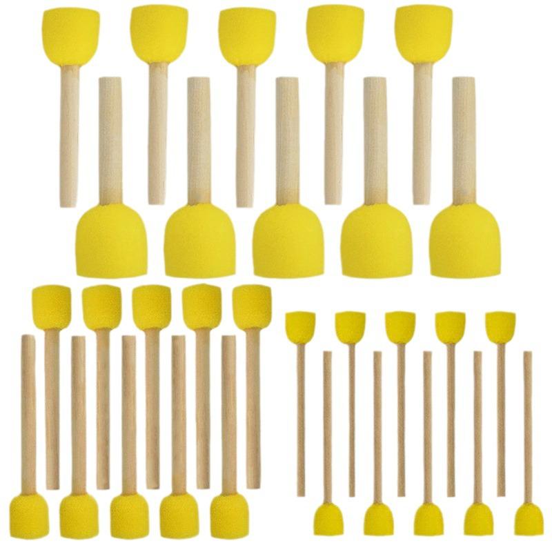 30dílná dětská sada kulatých houbičkových razítek na umělecké a řemeslné práce