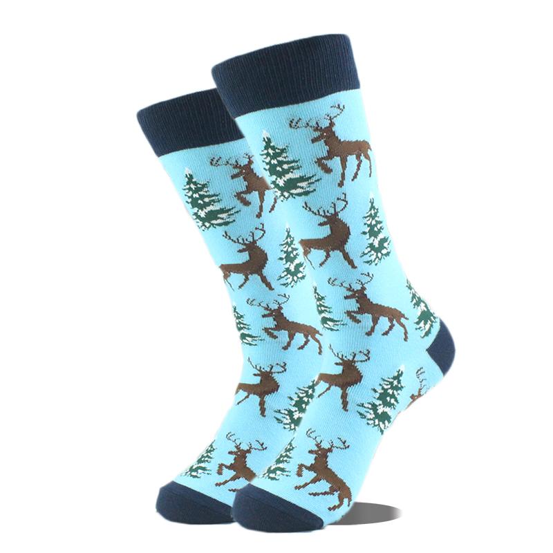 Cool Design Avocado Crew Socks Men Creative Eye Guitar Bus Pattern Sokken Duck Cat Fox Otter Animals Divertidos Chaussette Sox