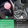 Marble Style Round Ball Shift Knob - Universal Fit For 5 & 6 Speed Manual/Automatic Vehicles, With 3 Adapters HTRACING (Light Pink)