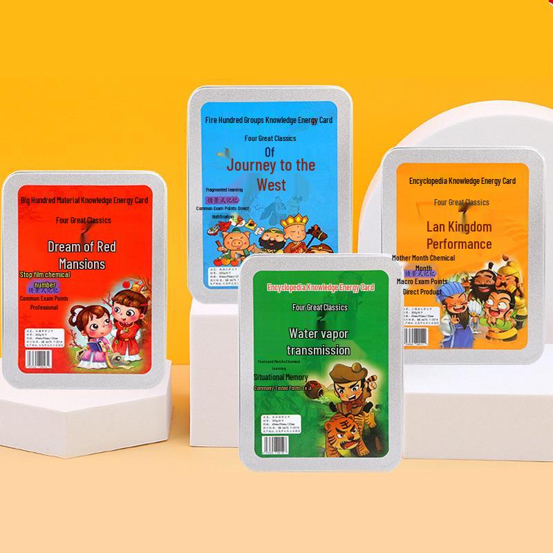 Set of China s Four Classic Novels Cards: Journey to the West, Dream of the Red Chamber, Water Margin, Romance of the Three Kingdoms Journey to the West Cards Paper Box 120 pcs