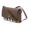 Burberry Bruine Leren Vintage Check Crossbody Tas Met Gouden Hardware Voor Dagelijks Gebruik