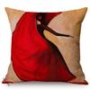 Beautiful Face Oil Painting Art Decorative Throw Pillow Case Funky Woman Portrait Cotton Linen Sofa Cushion Cover Cojines