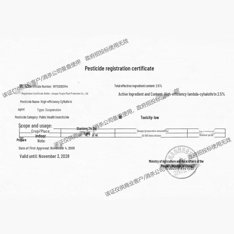 Youshi 2,5% Cyfluthrin Insekticidas