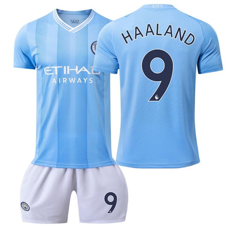 2324 Manchester City's Home Football Uniform No. 9 Harland 10 Glalish 17 De Braunet Fan Version Short Sleeves