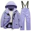 Children's Winter Ski Suit: Fleece-Lined, Waterproof, Windproof, One-Piece Ski Bib Pants for Boys and Girls