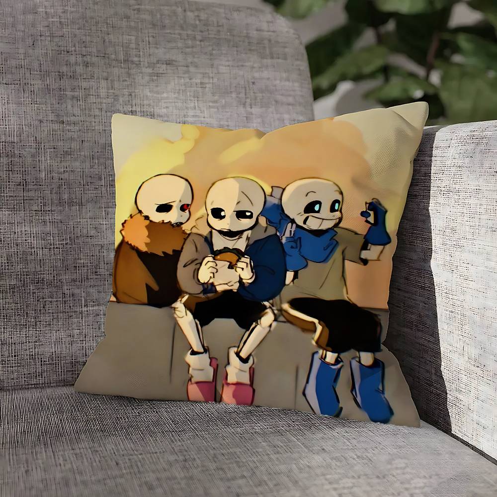 Наволочка для подушки Fell Ink Sans U-Undertale AU для декора дивана, автомобиля, офиса, комнаты, печатная наволочка, декорации и защитный чехол 12x12Inch