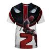 2024 Nova Miniso Universo Meninos e Meninas Deadpool Anime Impressão 3D Streetwear Personalidade Camiseta Infantil/Adulto Casual Moda Top