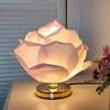 Creative Large Rose & Lotus Flower Table Lamp Dreamy Romantic Bedside Lamp For Girl Bedroom Wedding Atmosphere Decor