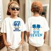 67 T-shirt Girocollo Manica Corta con Stampa Brainrot Divertente Maglietta Meme per Ragazzi Ragazze Bambini Sei Sette Divertenti Bambini Y2k Magliette Top