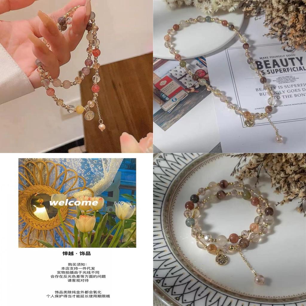 Artistic Double Layer Pearl Bracelet Elegant Handmade Jewelry For Spring 2024