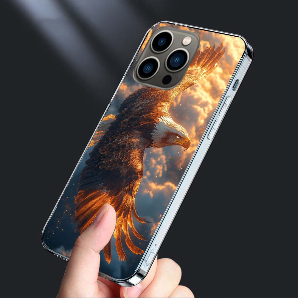 Coque de téléphone Aigle en plein vol Chasse Pour Iphone 16E 15 Pro 14 Plus 17E 16 17 Pro Max Air 11 12 13 Mini Antichoc Capa Jolie Housse