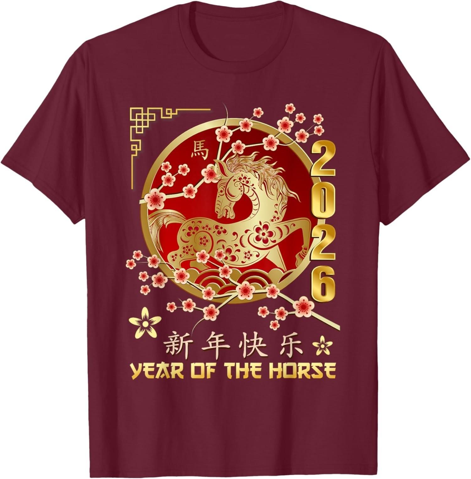 New Year of The Horse 2026 Lunar New Year Full Colour S to 5XL Shirt SN611 Unisex T-Shirt L