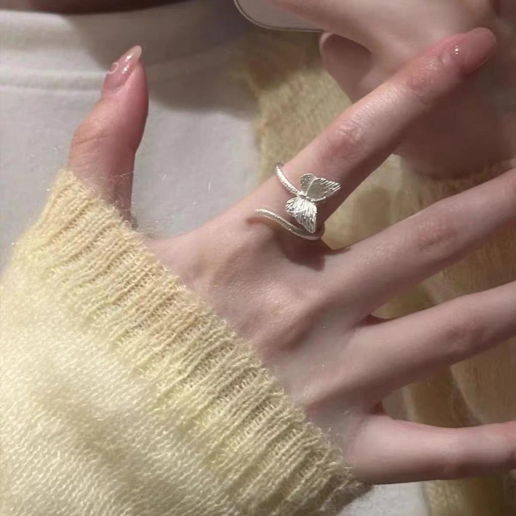 Korean Style Irregular 925 Sterling Silver Women's Versatile Ring, Non-Fading Niche Ins Design