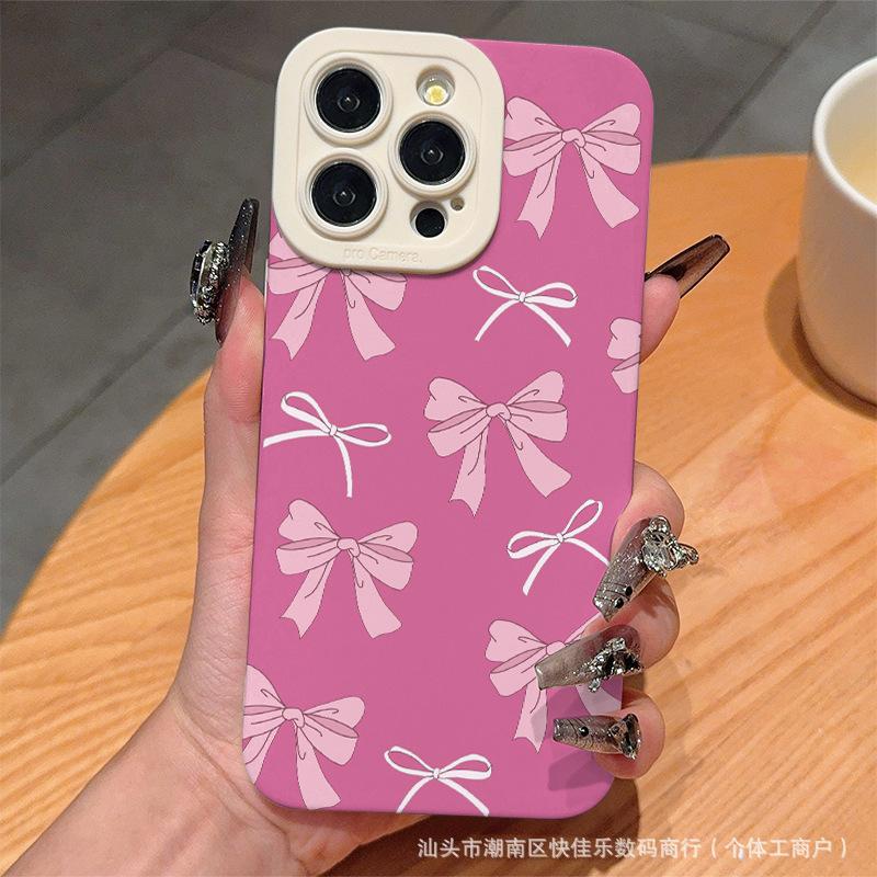 Bow for iPhone11/12/13/14/15promax Apple 16PROMAX Phone Case
