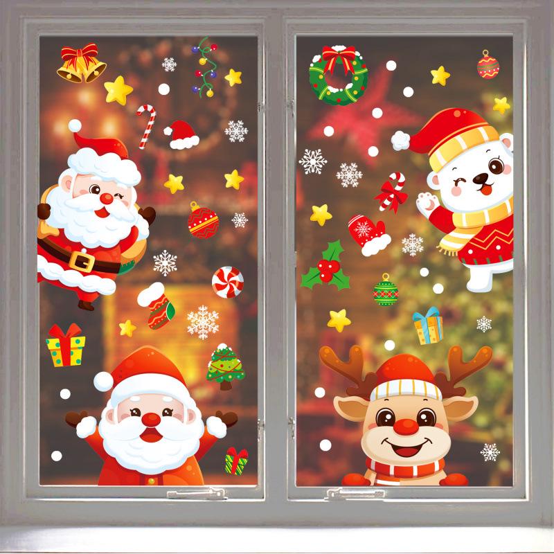 2025 Best-Selling Double-Sided Christmas Window Stickers - Static Cling for Glass Doors and Walls.