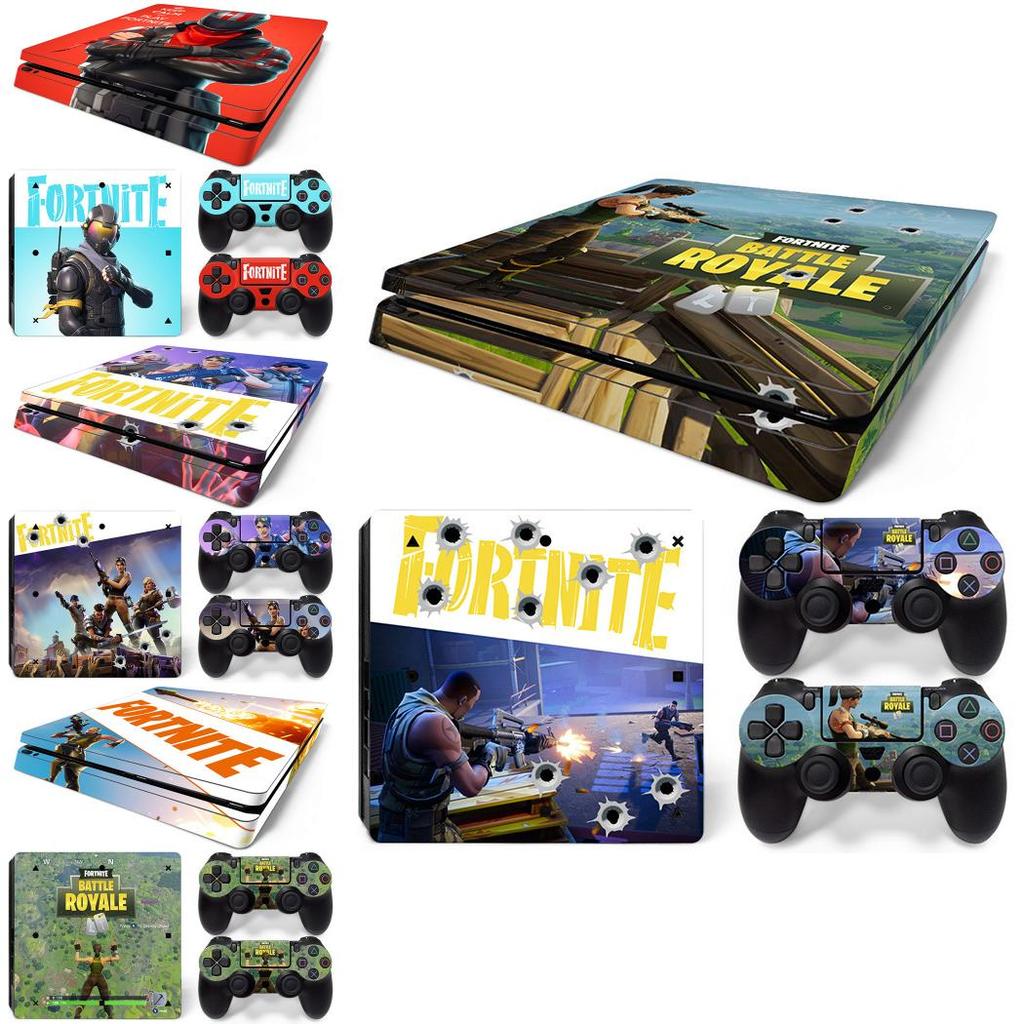 Console Slim Ps4 Skin Decal Vinal Sticker  2 Controller Set Skins