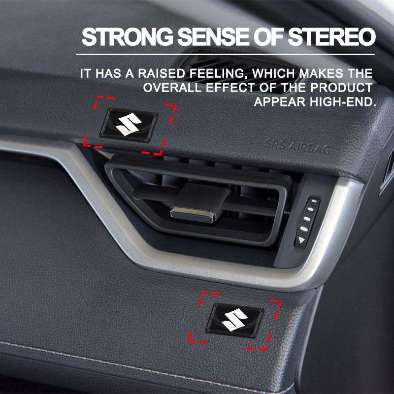 Car Styling 3D Epoxy Car Steering Wheel Dashboard Decoration Stickers for Suzuki SV 650 B-King GSR GSR750 GSR600 SV 650 BURGMAN DRZ GSXF