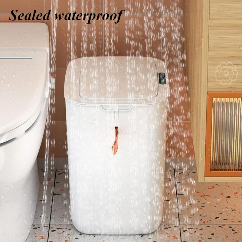 Smart Induction Trash Can Bathroom Automatic Waste Bins Intelligent Living Room Garbage Cans Modern Kitchen Litter Bin with Lid