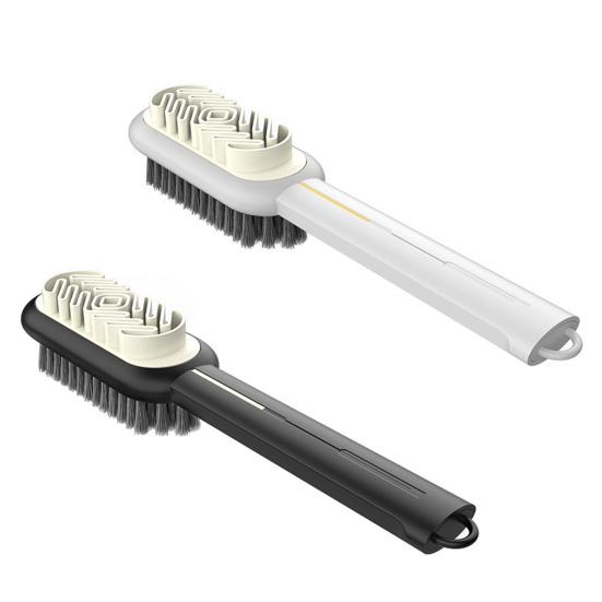 1/2/3Pcs Cleaning Brush Double-Sided Shoe Cleaning Brush with Hard Bristles And Soft Silicone Massage Bumps Shoe Cleaning Scrubber