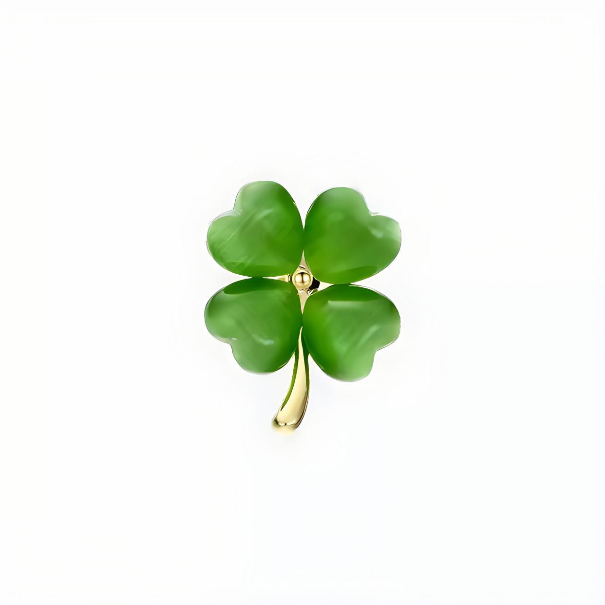 

Изящная брошь «Счастливая трава» с кошачьим глазом, высококачественная женская фиксированная одежда, пряжка, защищающая от света, булавка, брошь для костюма, весенние и летние аксессуары