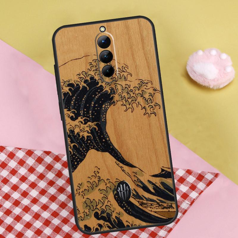 Wolf Bike Butterfly Wood Case For ZTE Nubia Red Magic 10 Air 6S 7S 7 Pro RedMagic 10S 9S 8S 8 9 10 11 Pro Plus Cover