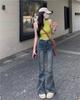 Spicy Girl Slim Fit Cropped Knit Tank Top - Summer 2025 Slimming Sleeveless Camisole for Women
