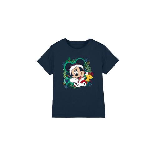 Disney Childrens/Kids Mickey Mouse Wreath Christmas T-Shirt