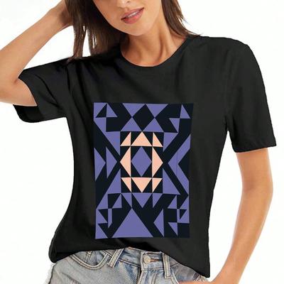 Geometric Lines Unisex Cotton T Shirt, Premium Cotton Quality Print, Durable And Long Lasting, Casual Fashion. Awesome Curve Line Design, Soft And Com