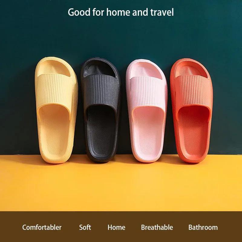 Womens Thick Platform Cloud Slippers Woman Indoor Home EVA Soft Sole Pillow Slides Sandals Summer Non Slip Beach Flip Flops