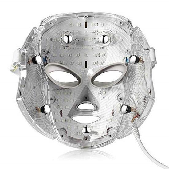 Photon Skin  Neck Mask, LED Photon Red Blue Green Therapy 7 Color Light Treatment Anti Aging Spot Removal Wrinkles Whitening Facial Skin Care Mask,