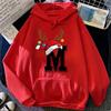 Christmas Reindeer Antlers Santa Hat Hoodie Christmas Letter A~Z Print Sweatshirts Unisex Xmas Family Matching Holiday Tops
