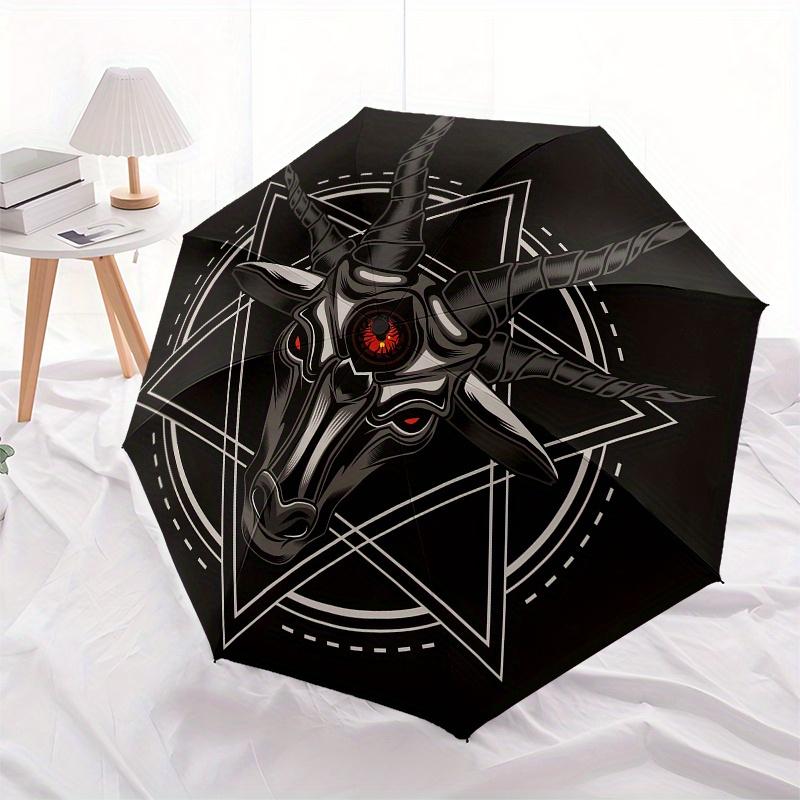 Devil Horns: Cool Graphic Design for T-ShirtsUmbrella, Portable 3-Fold Compact Umbrella,Christmas Gift ES508