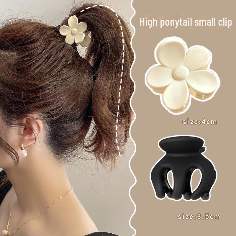 Frosted Flower Anti-Collapse High Ponytail Claw Clip