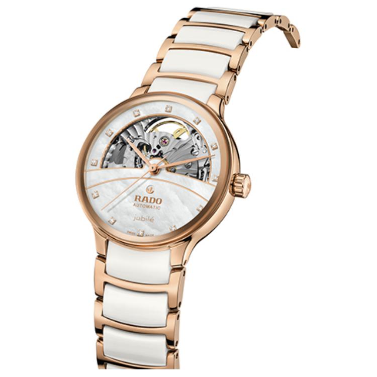 RADO Radar Crystal Collection Automatic Mechanical Movement Skeleton Mechanical Watch Women's Watch Swiss Watch White Dial R30029922