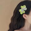 Pince à Cheveux pour Femme Décorée de Fleurs Artificielles Dents Antidérapantes Grande Taille Pince à Cheveux de Fête Accessoires pour Cheveux