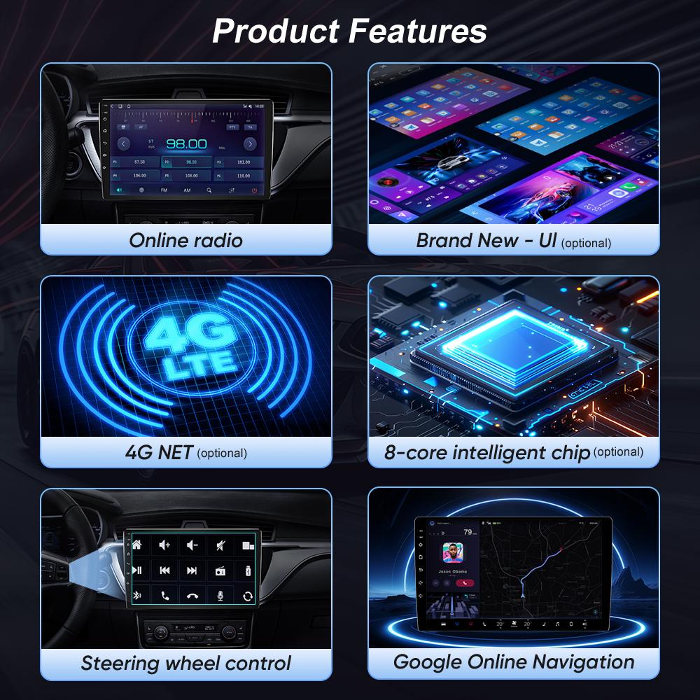 Android 16 For Dodge Caravan 4 For Chrysler Grand Voyager RS 2000 - 2012 Auto Wireless Carplay Car Radio Multimedia Video Tools